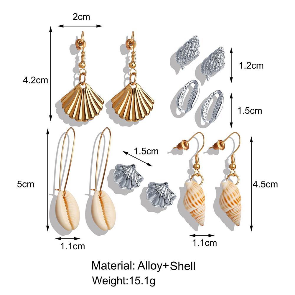 Female Retro Shell Earings Fashion Long Tassel Earring