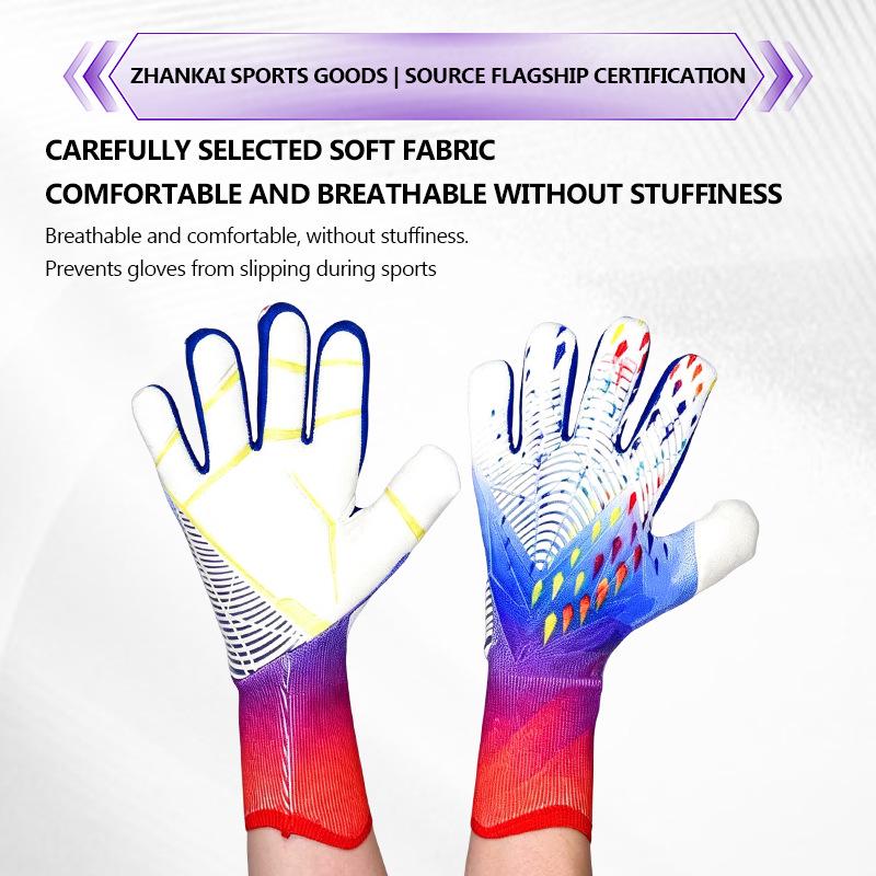 Enhanced Latex Soccer Goalkeeper Gloves in Various Sizes