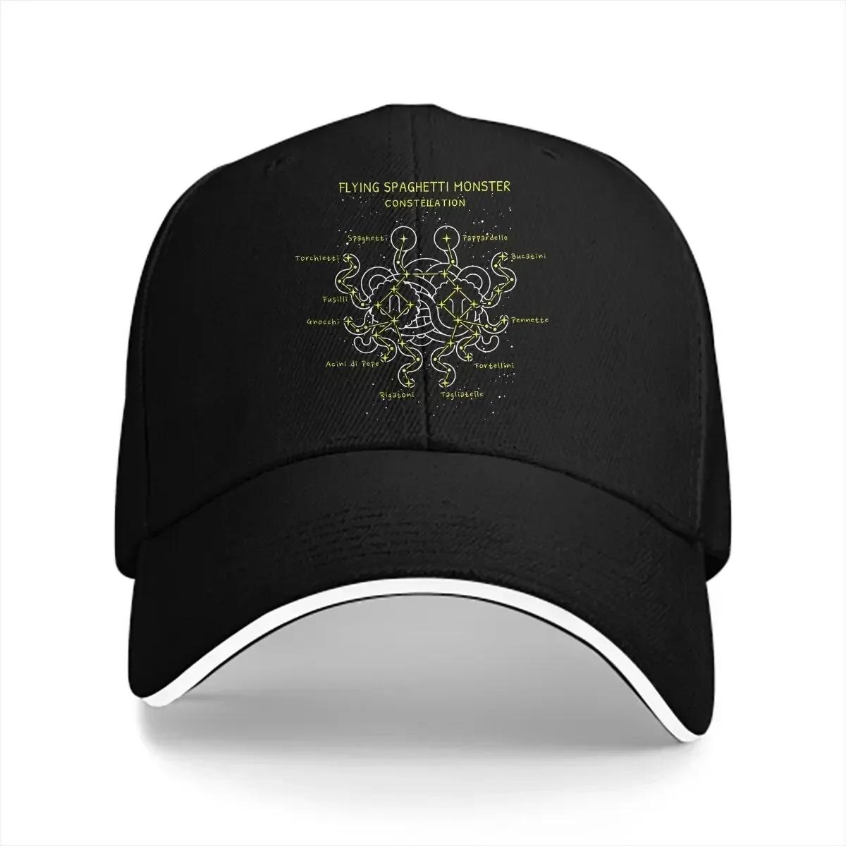 

Бейсболка с созвездиями Мужские Кепки Женские Козырек Защита Snapback Летающий Спагетти Кепки One Size