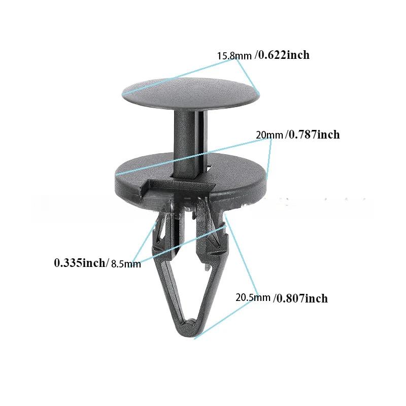 10-50PCS Auto Clips 8mm Plastic Rivets for Ford Wheel Arch Linings Bumpers Clip Plastic Trim Clips mudguard buckle push rivet