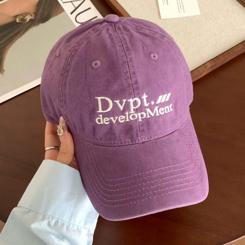 25 Early Autumn New Street Tide Brand Letter Baseball Cap Embroidery Female Big Head Circumference Showing Face Small Cap Tide