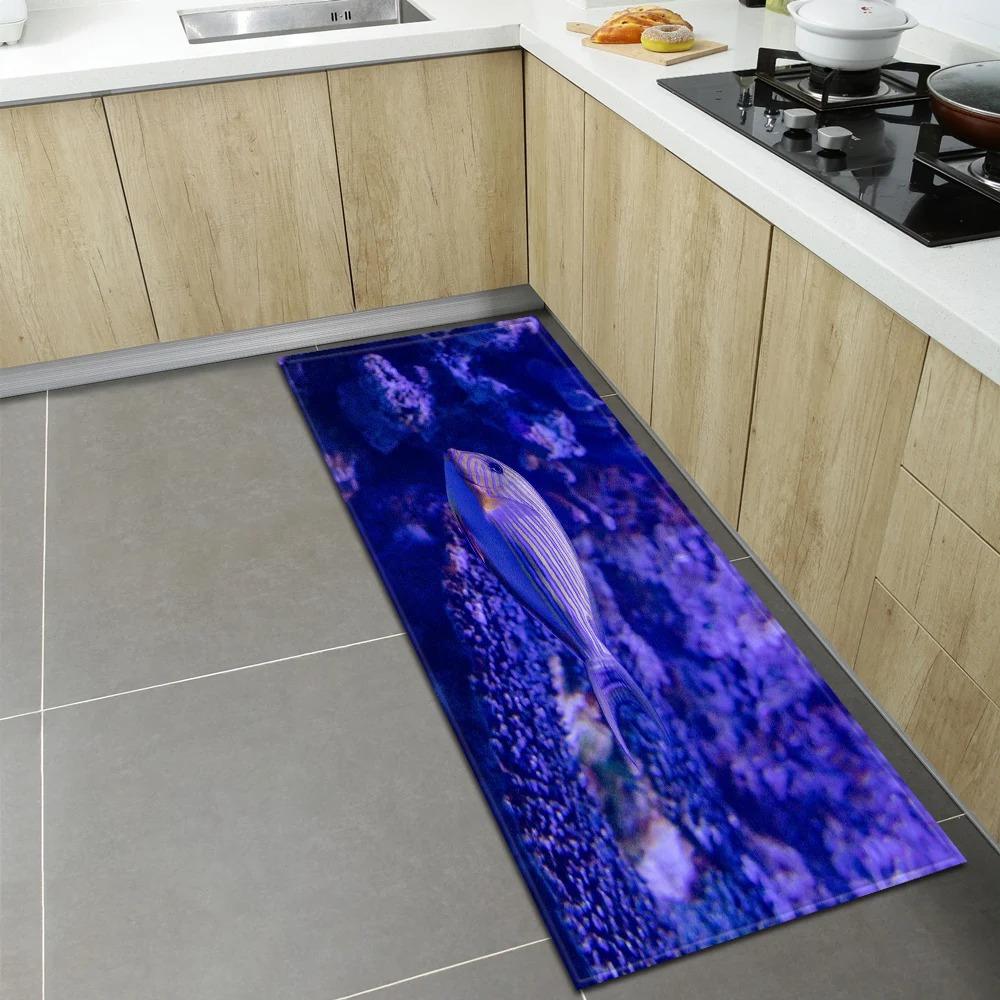 Underwater World Pattern Home Kitchen Floor Mat Door Decoration Floor Mat