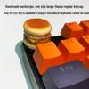 Handmade Creative Cross Cake Mechanical Keyboard Keycaps - Super Cute Hamburger Design