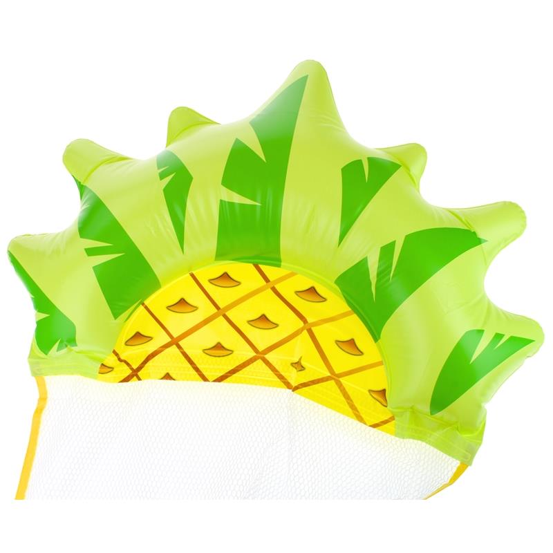 Water Hammock Mattress for Swimming Inflatable Deckchair with Net 130x70cm - Pineapple