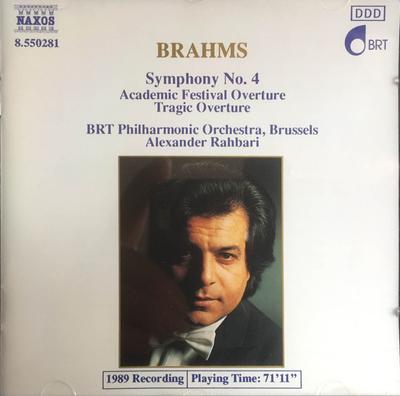 CD J. BRAHMS - Symphonie Nr.4/Ouvertüre 8550281 Naxos 1989 Europa Klassik Gebraucht
