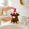 Durable Soap Dispenser Highland Cow Dispenser, Pink Bow Cattle Refillable Hand Empty Bottle, Plastic Pump Bottle for Bathroom, Housewarming