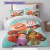 Cartoon Red Panda Pattern Bedding Quilt Set Quilt Cover Pillowcase Home Decoration Gift (1 * duvet cover + 2 * pillowcase, without core)