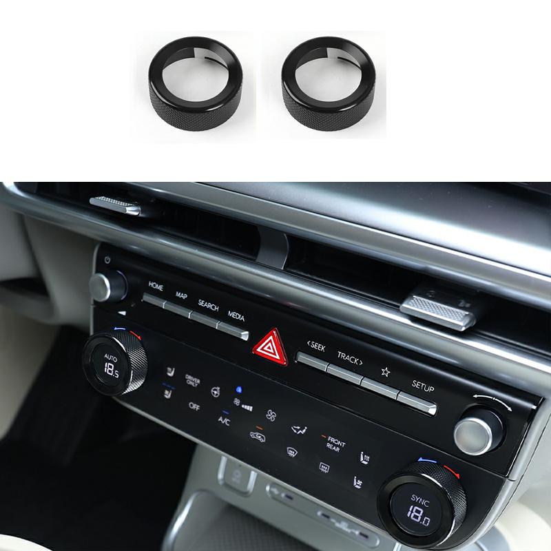 For Hyundai IONIQ 9  Aluminum Air Conditioner Cover Air Conditioner Knob Trim Ring Control Adjust Button Trim Accessories