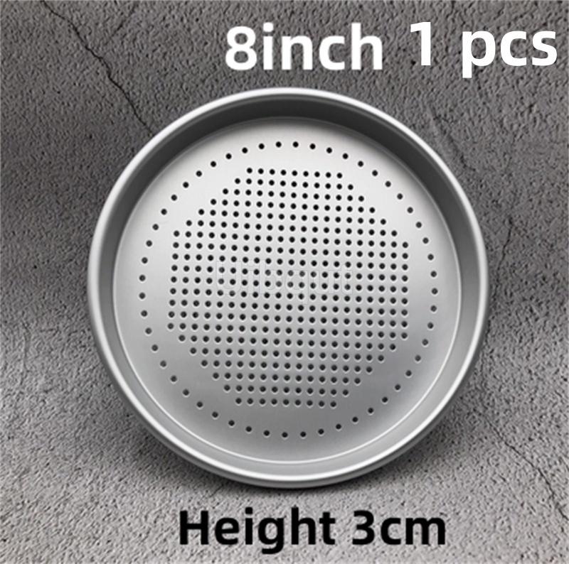6 7 8 Inch Leaky Round Bread Aluminium Pizza Pan Pie Tray Mold Steaming Plate Cookie Cooling Net DIY Baking Gadgets And Tools