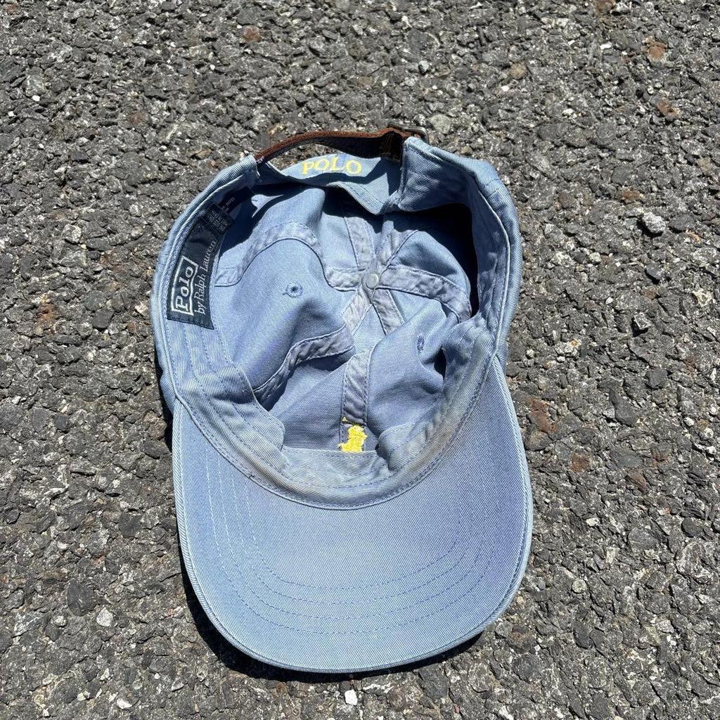 Used Polo Ralph Lauren Cap Pony Embroidery Light Blue