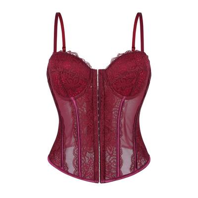 Spicy Girl Sexy Push-Up See-Through Lace Corset Camisole