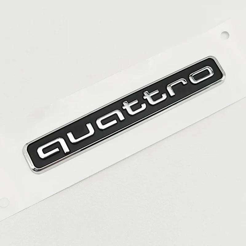 1Pc 95mm 3D ABS Quattro Car Rear Trunk Badge Side Emblem Sticker For A3 A4 A5 A6 A7 A1 A2 Q3 Q5 Q7 S3 S4 S5 S6 Quattro Accessories