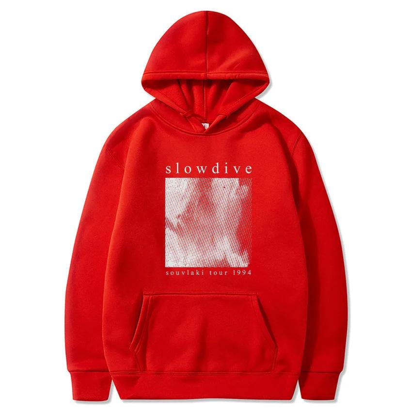 Autumn/Winter Men's Hoodie Slowdive Souvlaki Tour Hoodie Classic Comfortable Fleece Long Sleeve Sweatshirt Fashion