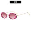 Rimless Sunglasses Women Luxury Brand Metal Frame Black Small Oval Sun Glasses Unsiex Elegant Shades UV400
