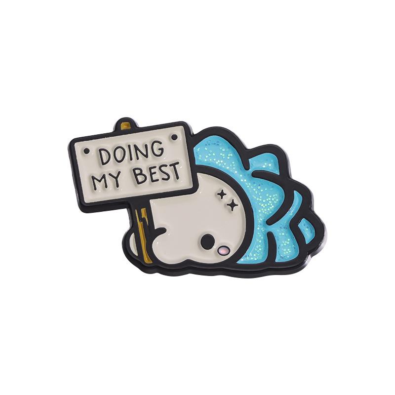 And Colorful Fun Doing My Best Animal Pin Badge Crafted From Premium Alloy Offering Versatile Styling Options For Everyone