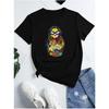 Matryoshka doll print T-shirt | Colorful landmark pattern casual T-shirt, sweet summer style