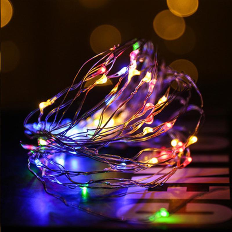 LED Copper Wire String Lights: Multicolor Floral Waterproof Decoration for Cake & Gifts