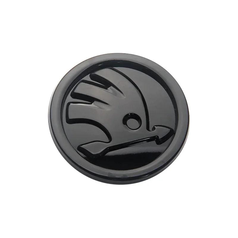 2026 Ζεστό 2τμχ 80mm/90mm 3D Σήμα Εμβλήματος Αυτοκινήτου Καπό Μπροστά Πίσω Πορτμπαγκάζ Λογότυπο Για Skoda Fabia 1 2 Octavia a7 RS Superb Rapid Yeti Karoq