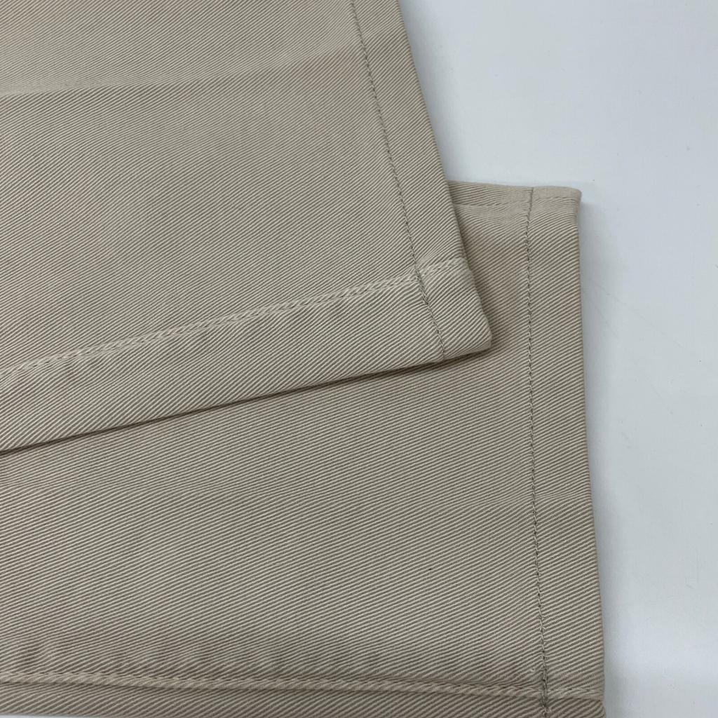Brunello Cucinelli DW7219151 Beige Cotton Zip Fly Tapered Chino Pants Bottoms 40 beigeUsed