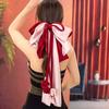 Contrast Color Satin Ribbon Headdress Sweet Christmas Hair Accessory Oversized Bow Hair Clip  Daily