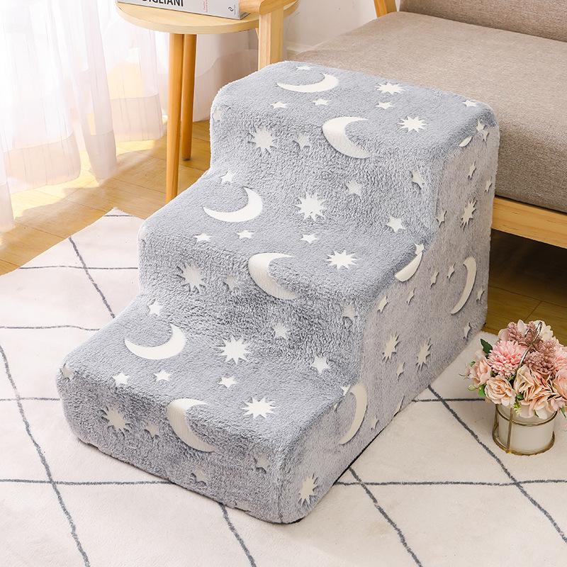 Luminous Pet Ramp: Sponge Stairs for Small Dogs - Teddy Sofa Bed Slope