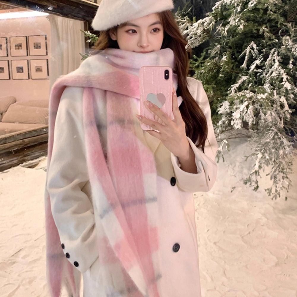 Coldproof Wool Tassel Scarf Korean Style Women Shawl Fashion Winter Cashmere Scarves  Girls