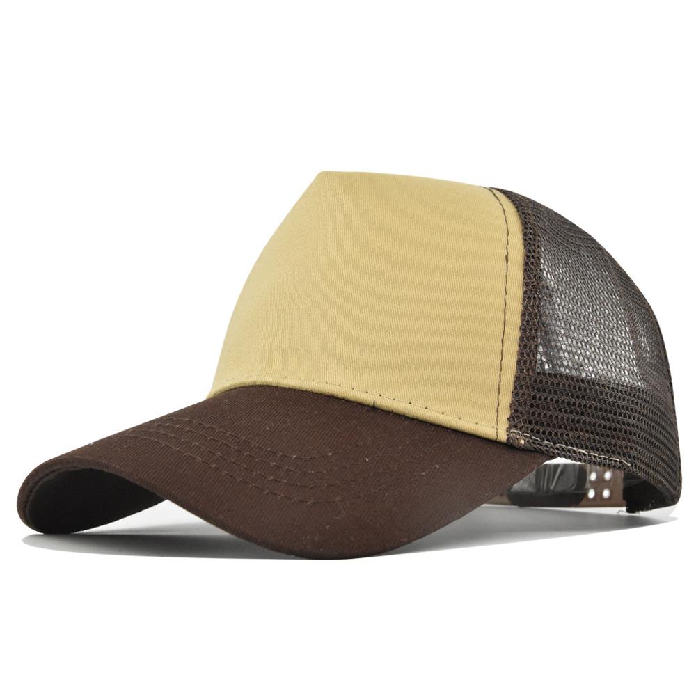 Customized Printing Logo 5 Panels Baseball Cap For Men Women Summer Adult Mesh Cap Advertising Cap Curved Brim Hat Wholesale