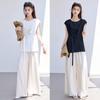 VICTORIA&VERA Pleated Waist Sleeveless Blouse