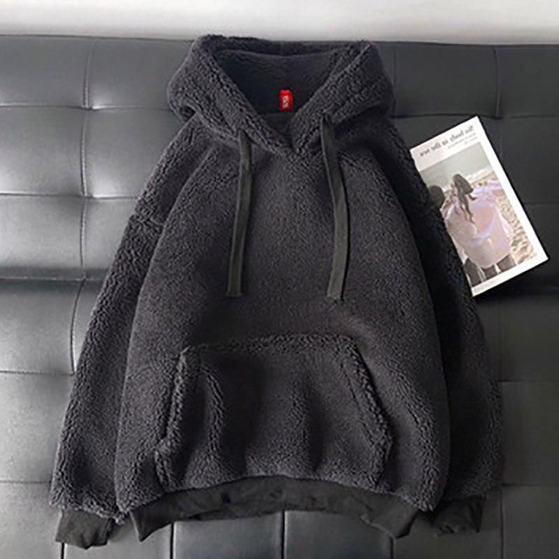 Hanorac Pufos Oversized Femei Iarnă Hanorace Plus Cald Top Hanorace Bărbați Pulover Larg Moale Gros Top