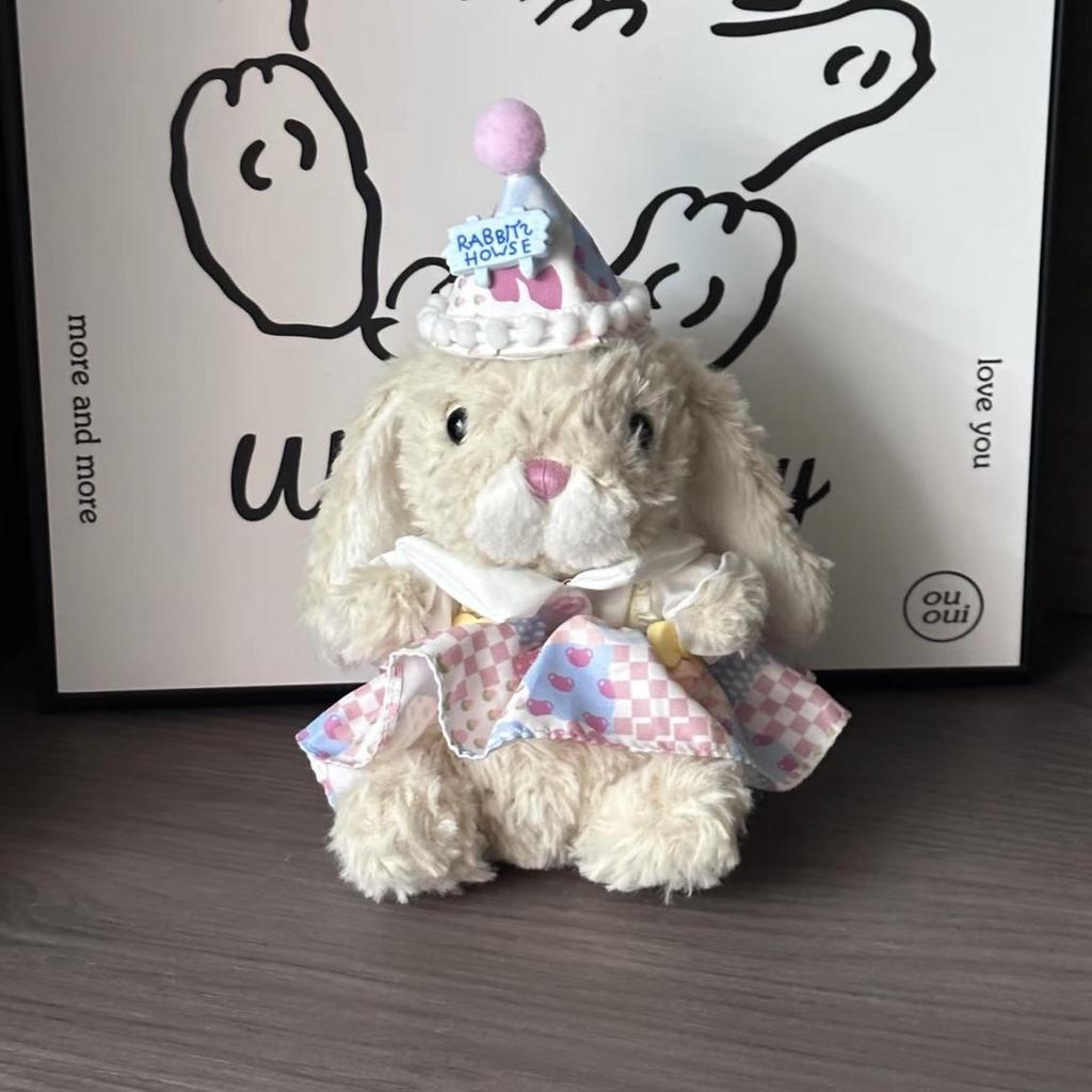 Lolita Cute Rabbit Plush Toy Doll Pendant - Adorable Bunny Figure with Outfit Gift