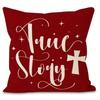 Christmas Decoration Pillowcase Merry Christmas New Year Gift Home Room Soft and Comfortable Pillow Cover Sofa Cushion Cover