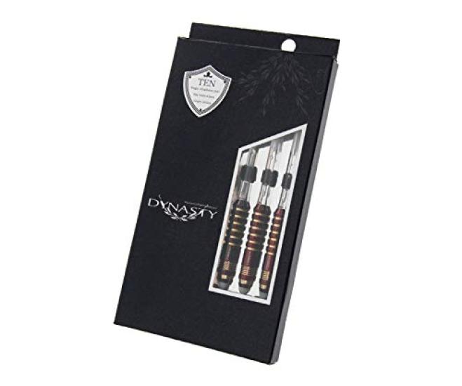 Dynasty BRASS SET Wine Red Ten Wine Red Brass Dart Barrels "TEN"