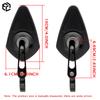 For YAMAHA MT09 MT07 XSR900 Motorcycle Bar End Rearview Mirror Handlebar For MT 09 07 TMAX FZ10 FZ07 NIKEN MT10SP MAJESTY