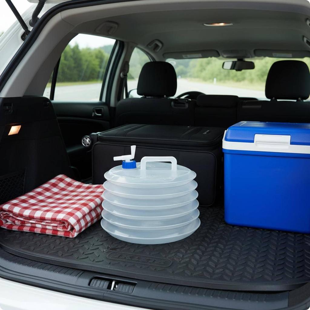 Water Bucket with Faucet Lightweight Foldable Reusable Camping Equipment for Outdoor,