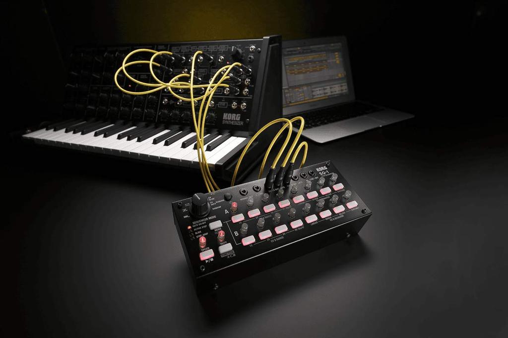 KORG SQ-1 Step Sequencer Connect and Control Any Device with Ease. Features a Wide Range of Connections, Compact Design, USB Bus Power, and a