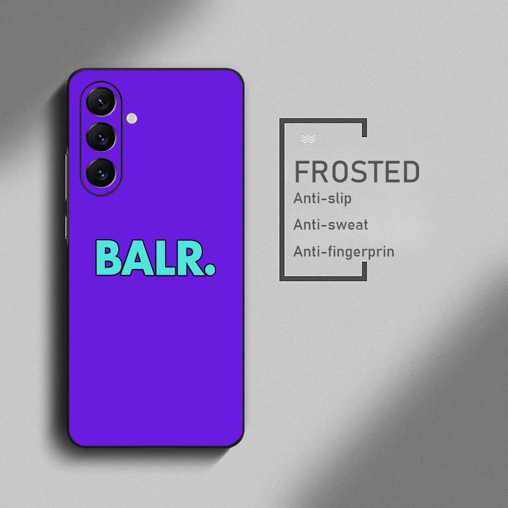 Trendy fashion B-BALR Phone Case For Samsung Galaxy S26 S25 S24 S23 S22 S21 Plus Ultra Note20 Soft Black