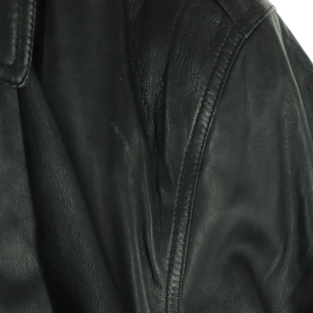 Long Sleeve Single Padding Leather Jacket S Brown Sheep Leather Men's Used