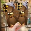Lucky Flower Petals Electroplated Golden Phone Case For Samsung A23 A33 A53 A73 A14 A34 A54 A15 A35 A55 A06 A16 A36 Back Cover