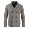 Autumn Men's Solid Color Knitted Sweater Casual Youth Double-breasted Cardigan Outer Sweater