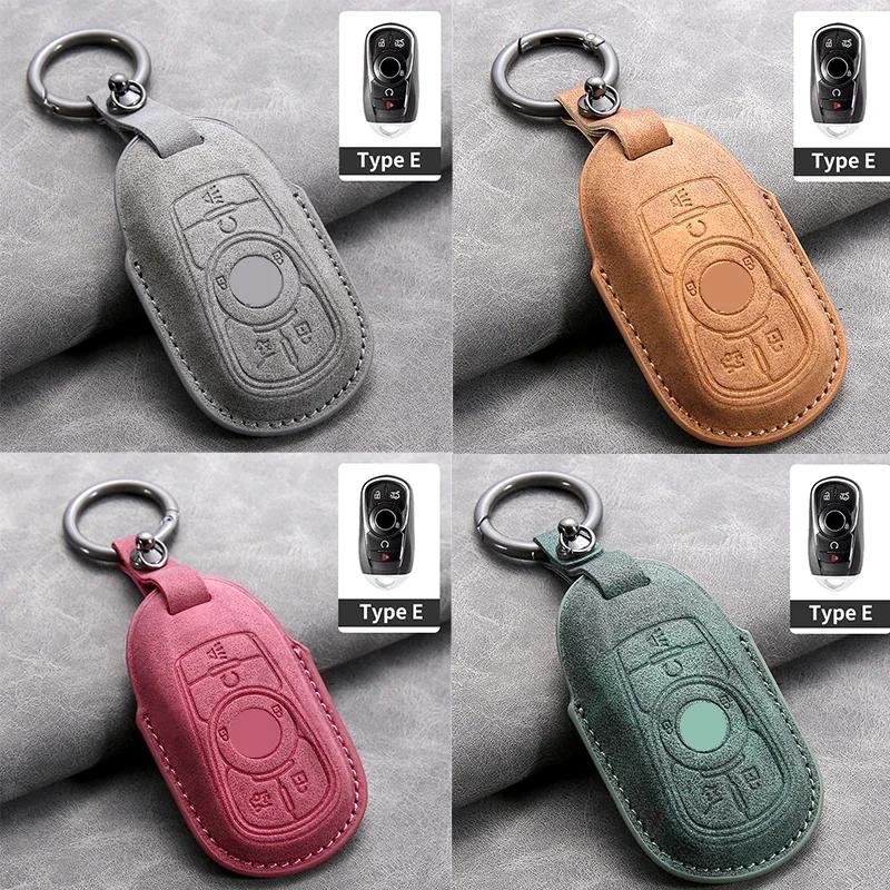 Leather Car Key Case Cover Holder Keychain Shell for Buick Verano Envision Avenir Lacrosse Regal Encore Excelle Enclave Anthem