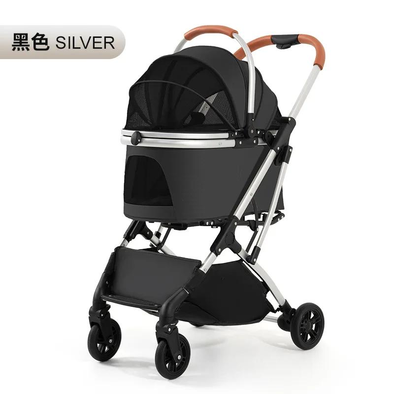 Multi-functional Pet Cart for Medium and Large Dogs Outdoor Travel Large Walking Dog Cart Portable and Foldable