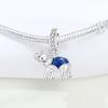 Copper Blue Elephant Animal Beads Original Pendants Bracelet Charm Jewelry Party Diy Trendy Gifts