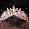 DIEZI 8 Colors Baroque Luxury AB Rhinestone Crystal Tiara For Women Wedding Party Elegant Bridal Bride Crown Hair Accessories