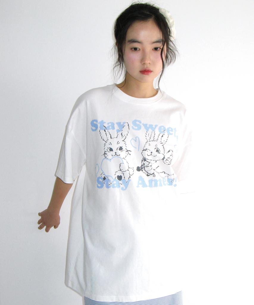 AMES-WORLDWIDE Sweet Rabbit Tee White