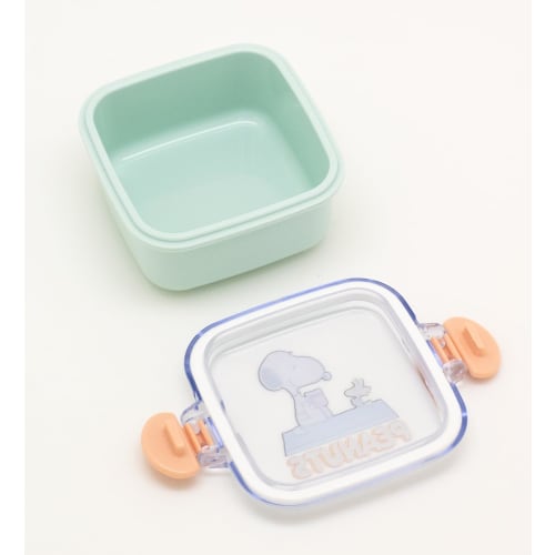 OSK Snoopy Dessert Container, 150ml, Made in Japan, Microwave Safe, Nesting Design, Stylish, Cute, Antibacterial, Perfect for Desserts, Fruits, and Sm