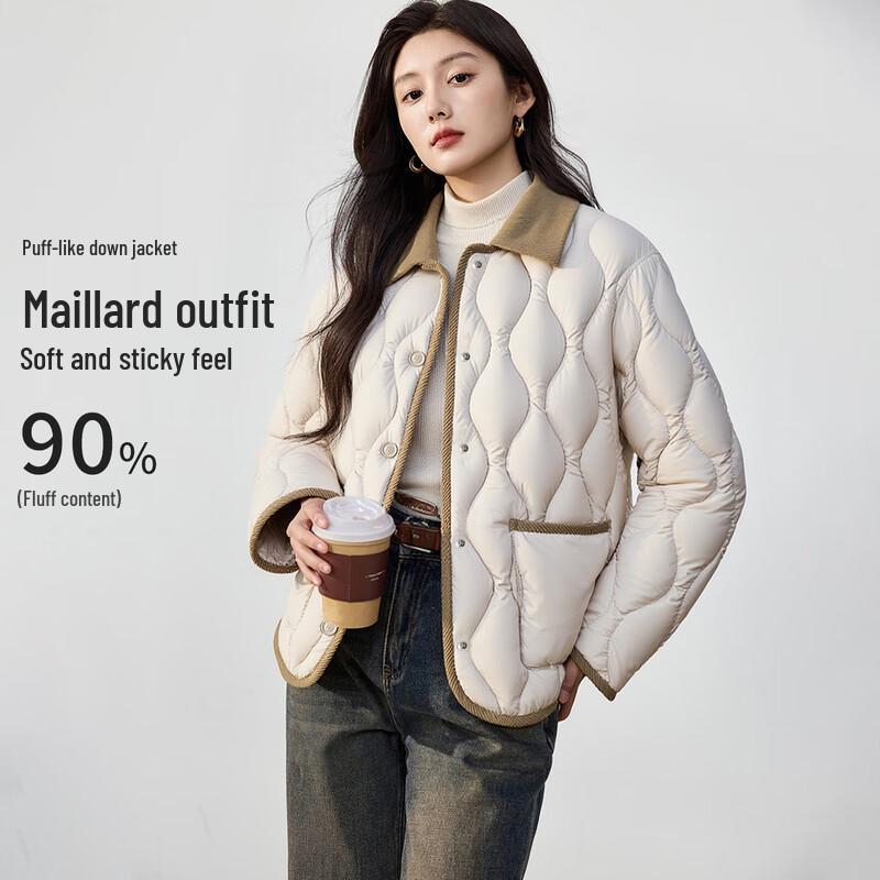 Women s Winter 90% White Duck Down Puffer Jacket M