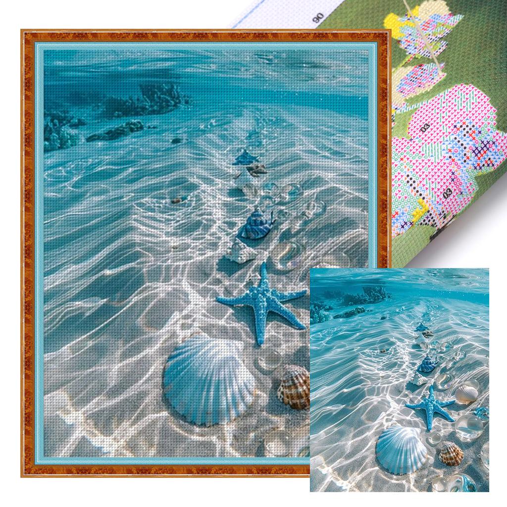 Scenery Printed Cross Stitch Kit DIY 11CT Embroidery Craft Set Home Decoration