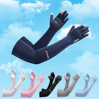 Uv Solar Arm Sleeves Men Cycling Gloves Hand Long Sleeves Driving Arm Cover Summer Woman Cool Muff Sun Protection Motorcyclist