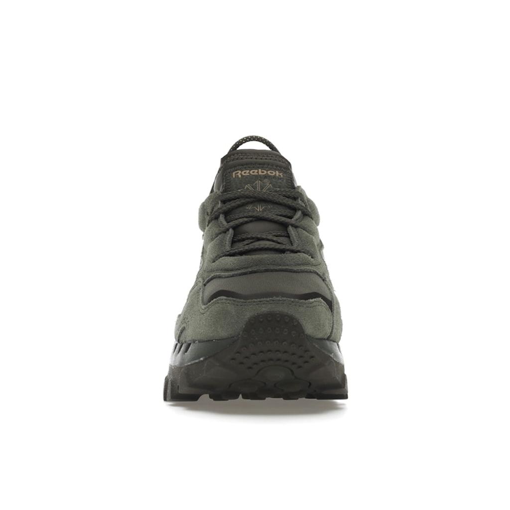 Reebok Cardi B X  Classic Leather Hunter Green Women Sneakers Army-Green Gold H00685