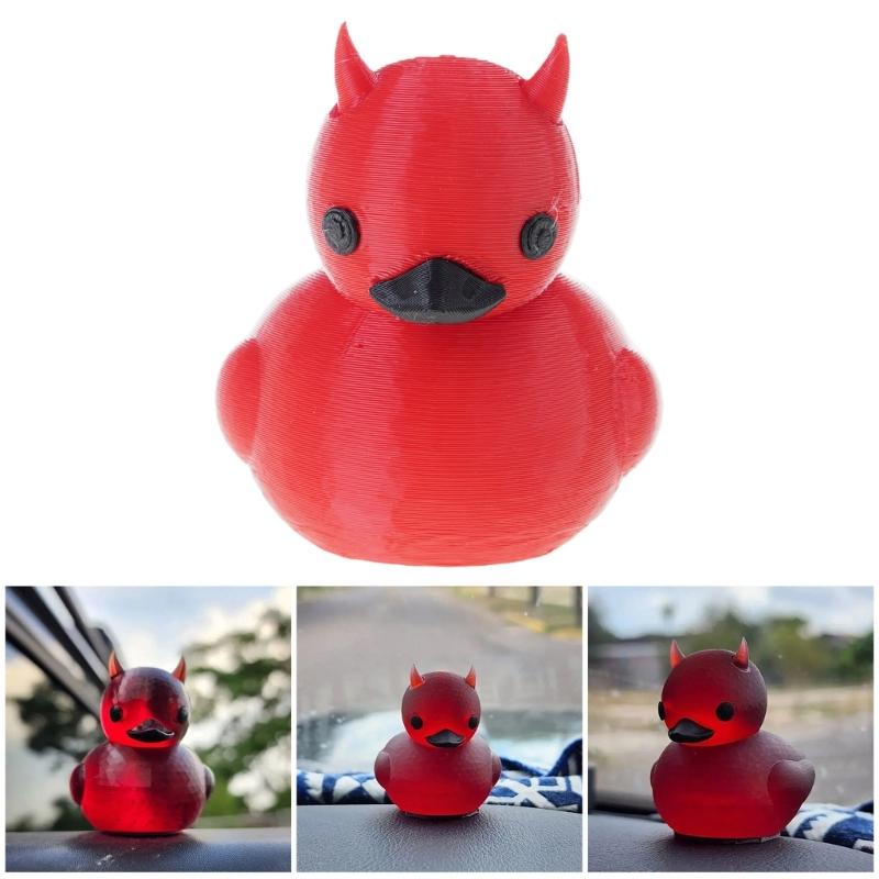 Halloween Novelty Duck Figurine Sculpture Resin Craft Collectible Desk Office Dashboard Decoration Unique Car Accessory
